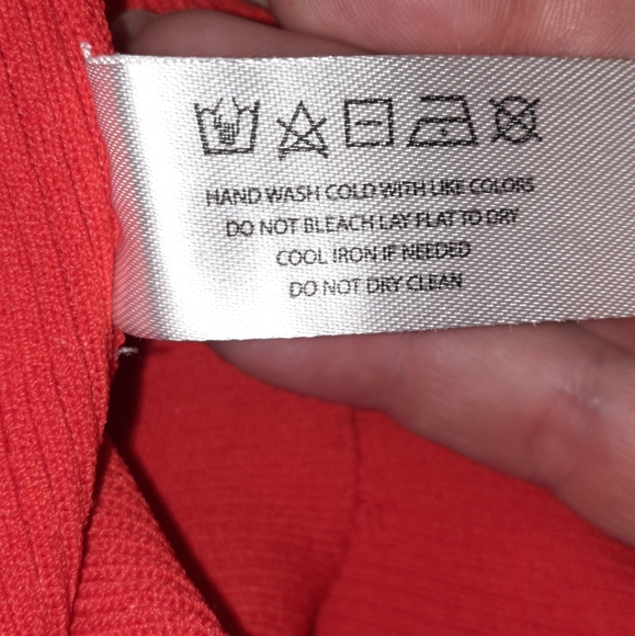 MODERN CITIZEN Racerback Knit Column Dress Tangerine Orange Red M 6 8 - Picture 7 of 10